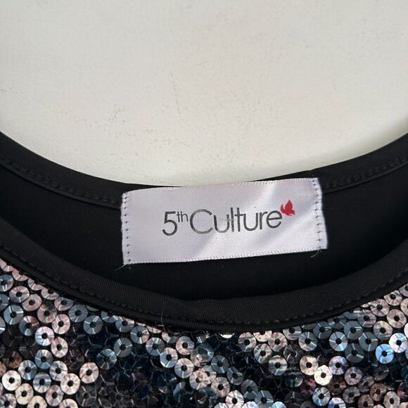 5th Culture Sparkle Sequin Sleeveless Mini Cocktail Party Dress Size Small - Picture 8 of 11